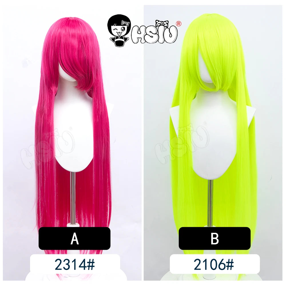 Anime New style Cosplay Long Wig「HSIU」Party Anime wigs 44 color 100cm Colourful  wig Fiber synthetic wig+Free wig cap