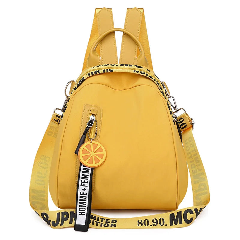 Women backpack casual letter multi-function multi pocket travel backpacks female school bag for teenage girl shoulder bags small