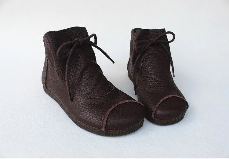 Careaymade-Genuine leather women's boots Fashion retro warm Oversized shoes cow leather Pure handmade ankle boots Casual boots