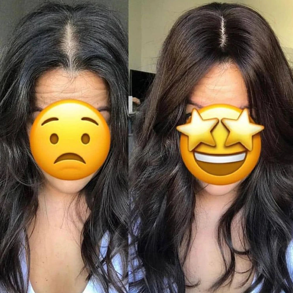 6X6inch Real Human Hair Topper for Women Virgin European Hair Toupee with Clips In Natural Hairline Scalp Base Fine Hairpiece