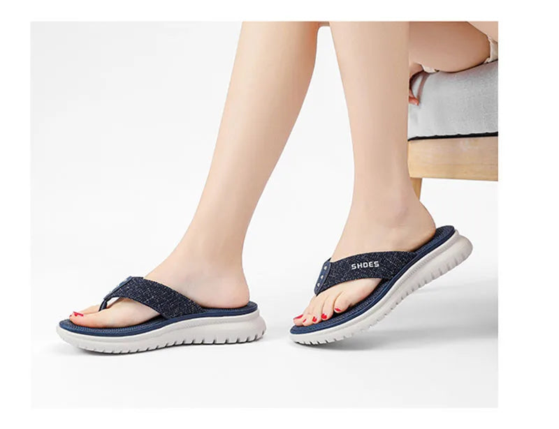Summer Shoes Women Beach Slippers Fashion Holiday Slippers Flip Flops Thick Sole Soft Casual Ladies Footwear Big Size A3425