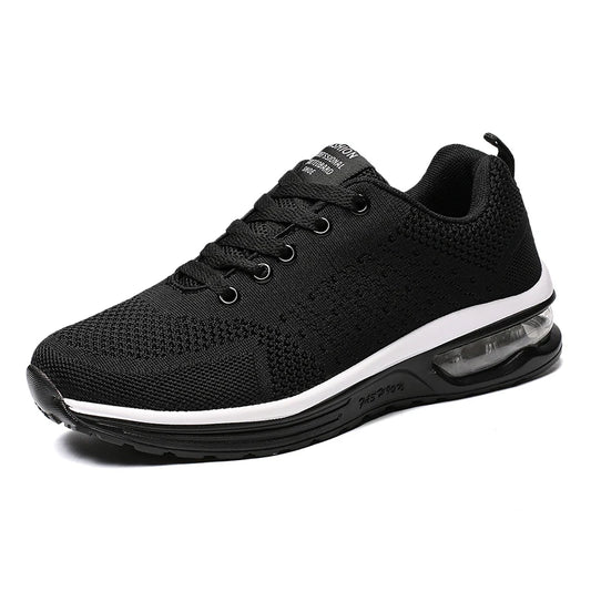 Hot Selling Large Size Running Shoes Lightweight Resilience Slip on Sneakers Mesh Air Cushion Casual Walking Shoes