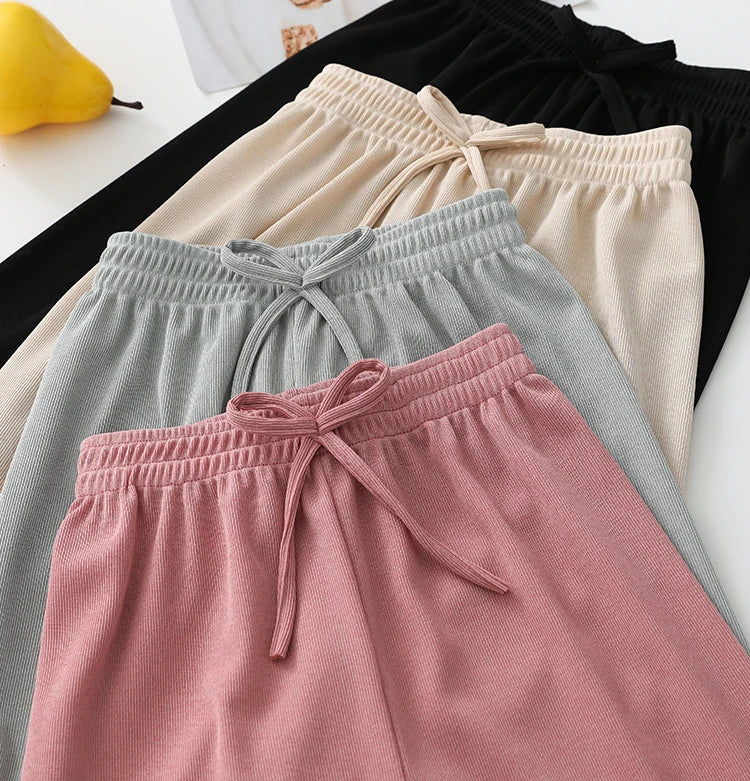 Kids Clothes for Teen Girls Pink Pants 2 To 12 Year Fashion 2022 Summer Green Casual Wide Leg Pants Children Loose Cool Trousers
