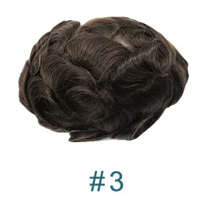 0.02mm Super Ultra Thin Skin 80% Density Natural Hairline Men Toupee Blonde Brown Grey Human Hair Undetected Capillary Prosthesi