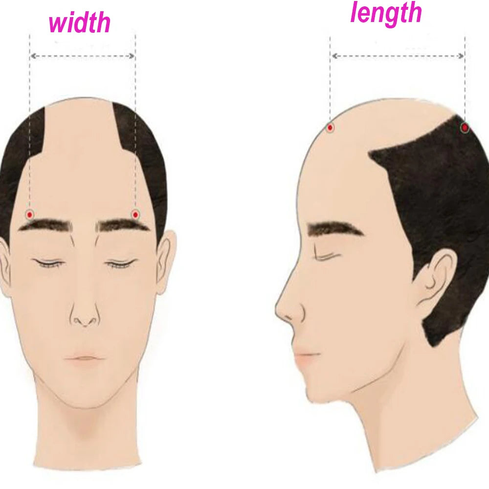 0.02mm Super Ultra Thin Skin 80% Density Natural Hairline Men Toupee Blonde Brown Grey Human Hair Undetected Capillary Prosthesi
