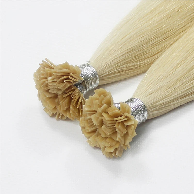 Remy Hair 1g/s 12-28 inch Real Remy Flat Tip Human Hair Extension Silky Straight Dark Brown Pre Bonded Keratin Fusion Hair
