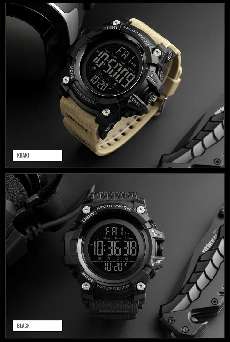 SKMEI Top Brand Outdoor Sport Smart Watch Men Multifunction Fitness Watches 5Bar Waterproof Digital Watch reloj hombre 1227/1384