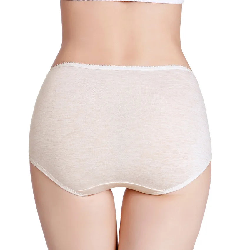 3Pcs Women's Panties Plus Size High Waist Underwear Female Sexy Lingerie Cotton Brief Gril Underpant Breathable Intimates Ladies