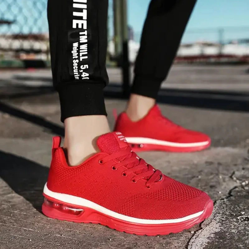 Hot Selling Large Size Running Shoes Lightweight Resilience Slip on Sneakers Mesh Air Cushion Casual Walking Shoes