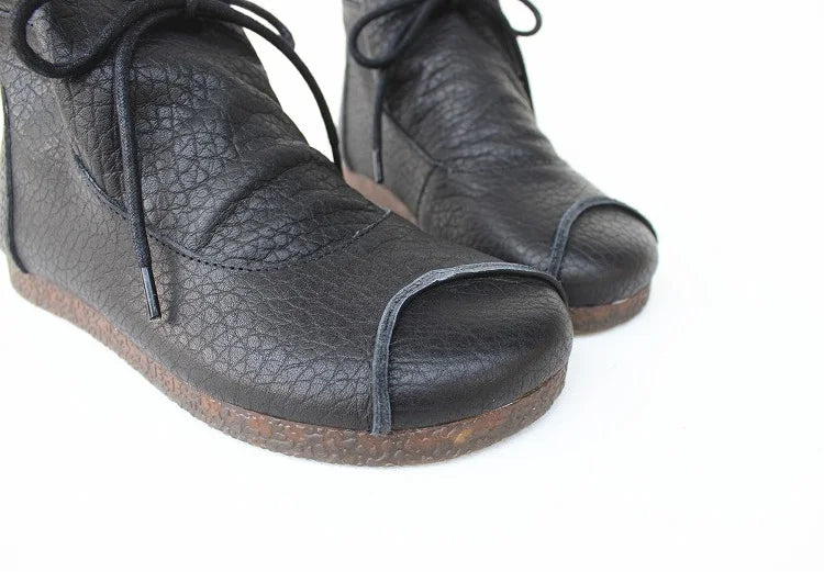 Careaymade-Genuine leather women's boots Fashion retro warm Oversized shoes cow leather Pure handmade ankle boots Casual boots