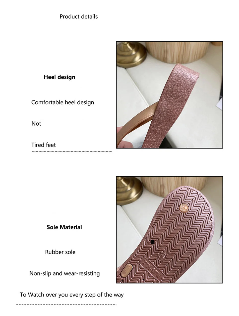 EOFK Women Flip Flops Wedges Casual Shinny Beach 3.5 Cm Height PVC Solid Summer Outside Slippers Soft Shoes