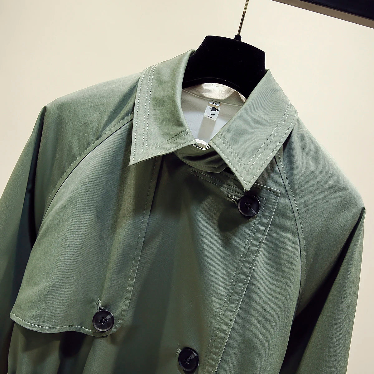 UK Brand new Fashion 2024 Fall /Autumn Casual Double breasted Simple Classic Long Trench coat with belt Chic Female windbreaker