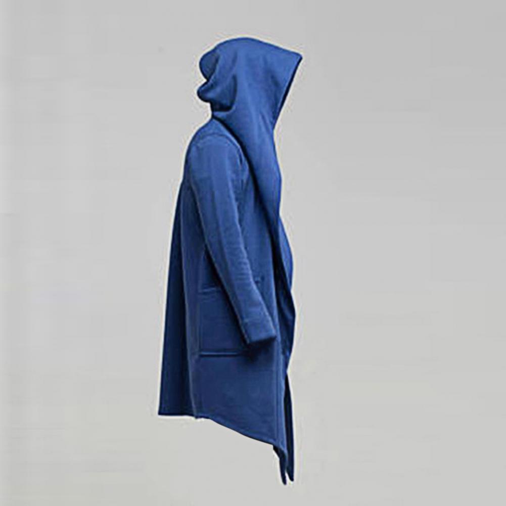 Men Coat Gothic Hooded Sweatshirts Black Gown Hip Hop Mantle Hoodies Fashion Open Jacket Long Sleeves Cloak Halloween Coats