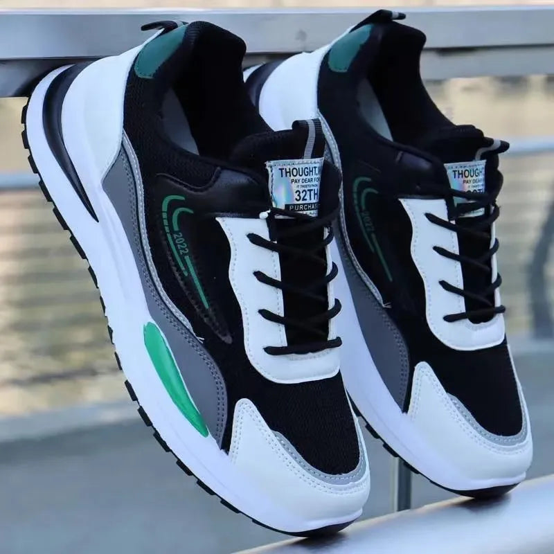 New Spring Versatile Fashion Men's Running Shoes with Breathable Fabric Surface Men's Sports Shoes