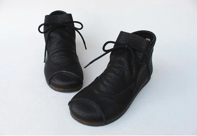 Careaymade-Genuine leather women's boots Fashion retro warm Oversized shoes cow leather Pure handmade ankle boots Casual boots