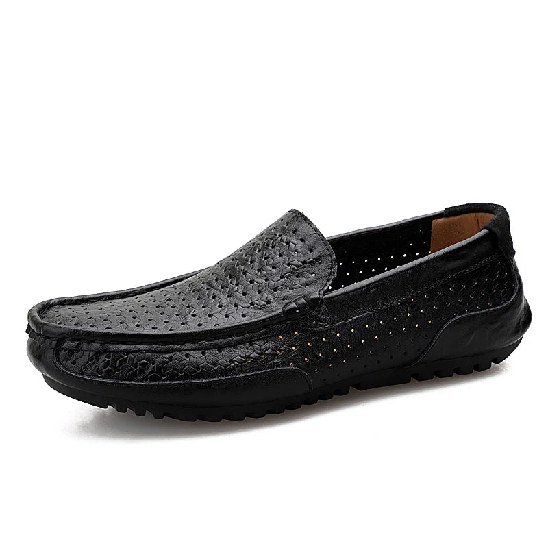 Fashion Men's Casual Shoes Brand Mens Dress Shoes Classic Genuine Leather Mens Loafer Plus Size Classic