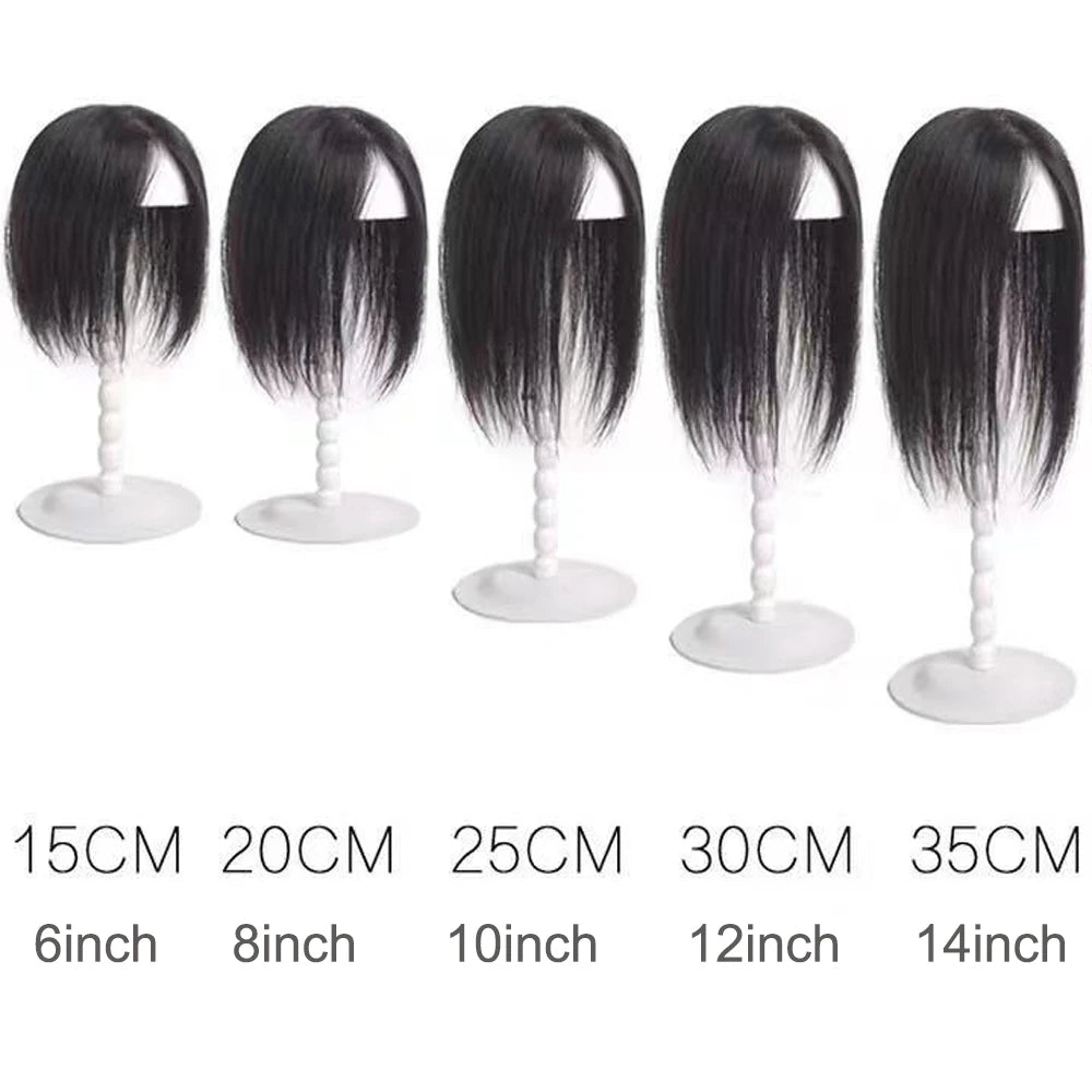 6X6inch Real Human Hair Topper for Women Virgin European Hair Toupee with Clips In Natural Hairline Scalp Base Fine Hairpiece