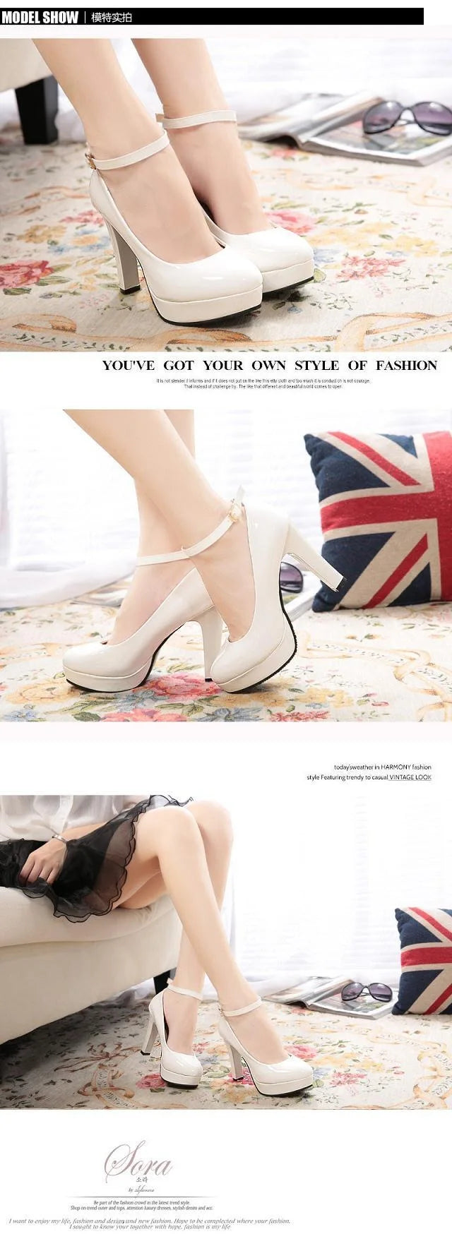 PU woman Pumps autumn thick heel shoes ol high-heeled shoes female the trend of ultra high heels female shoes xc22