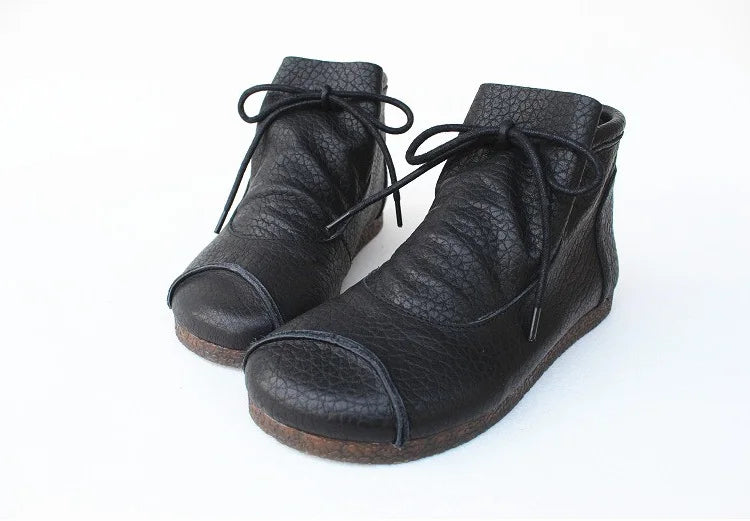 Careaymade-Genuine leather women's boots Fashion retro warm Oversized shoes cow leather Pure handmade ankle boots Casual boots
