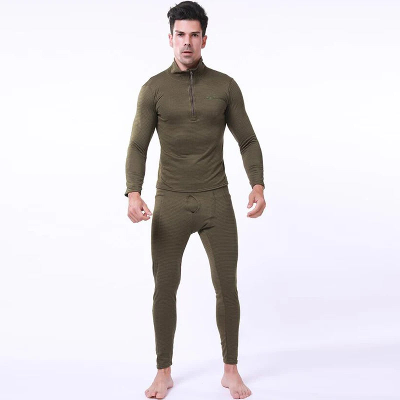 ESDY Fleece Thermal Underwear Men Autumn Winter Warm Long Johns Fitness Sports Compression Breathable Leggins Thermo Tracksuit
