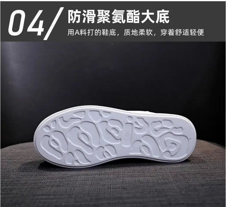 New Spring Autumn White Hidden Wedge Heels Casual Shoes Woman 9CM Platform Shoes Elevator High-heels Walking Sneakers Women