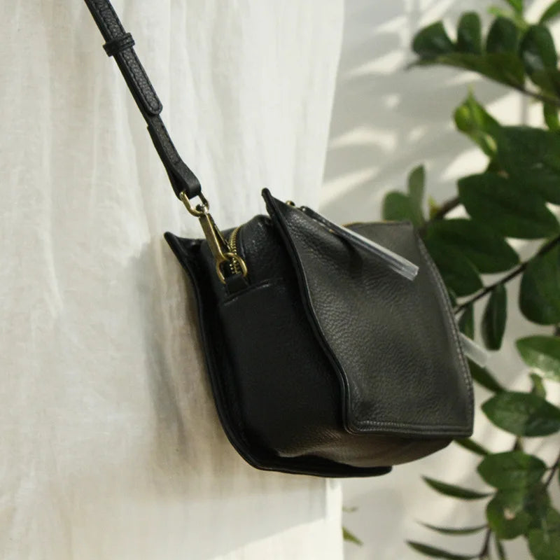 Brand Designer Handbags Small Women Bag Genuine Leather Flap Shoulder Bag Casual Three-layer zipper Ladies Crossbody Bags Female
