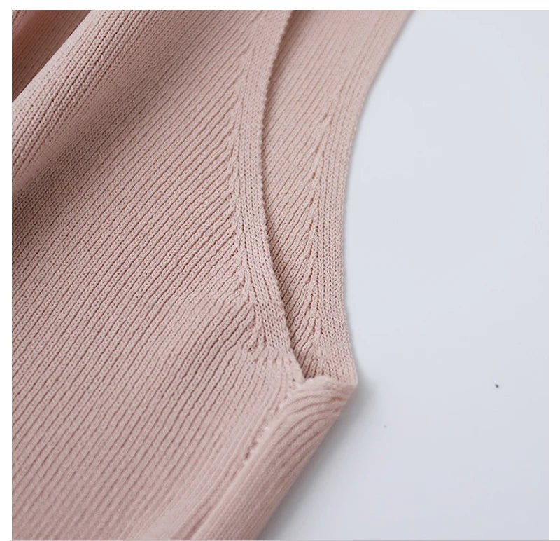 Knitted Vests Women Top V-neck Solid Tank Blusas Mujer De Moda 2026 Summer New Fashion Female Sleeveless Casual Thin Tops