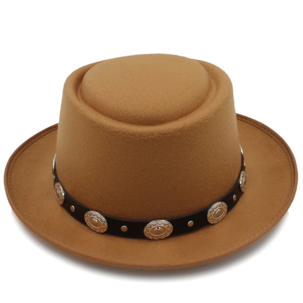 Men Women Pork Pie Hats Fedora Caps Trilby Sunhat Classical Retro Jazz Party Outdoor Travel Street Style Size US 7 1/4 UK L
