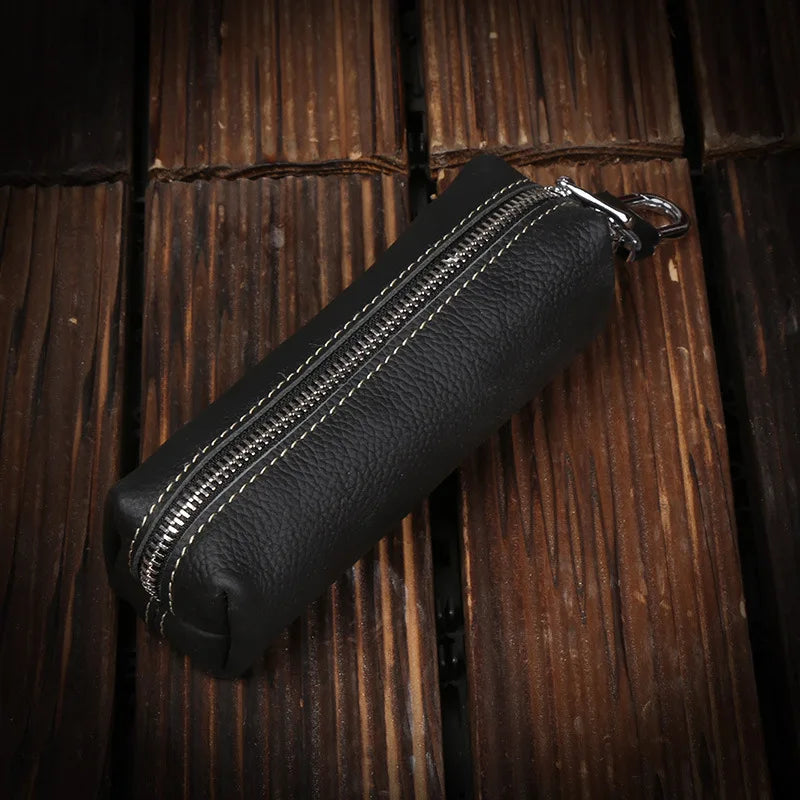 EISIPURI Genuine Cow Leather Men Women Key Bag Small Business Kay Case Women Housekeepers Wholesale purse keychain wallet