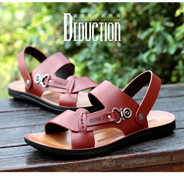 New Summer Men's Open-toed Sandals Fashion Trend Beach Shoes Slippers Men's Sandals Mens Sandals Summer  Leather Sandals