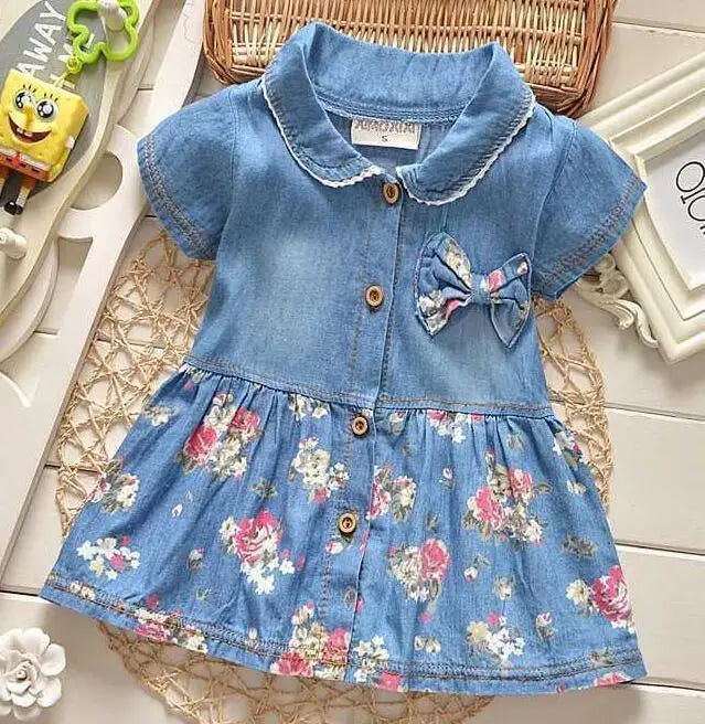 New Summer Baby Girls Clothes Children Cute Fashion Short Sleeved Dress Toddler Casual Costume Infant Outfits Kids Sportswear