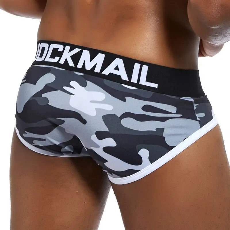 Animal Cartoon Print Men Underwear Nylon Ice Silk Sexy Men Briefs Breathable Slip Cueca Gay Male Panties Underpants Briefs