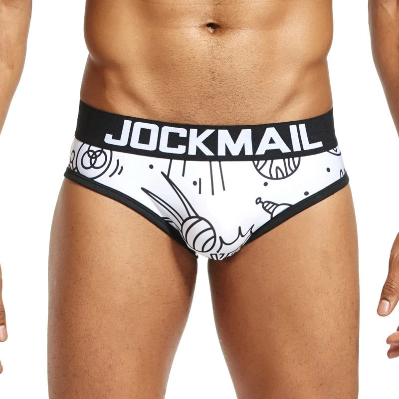 Animal Cartoon Print Men Underwear Nylon Ice Silk Sexy Men Briefs Breathable Slip Cueca Gay Male Panties Underpants Briefs