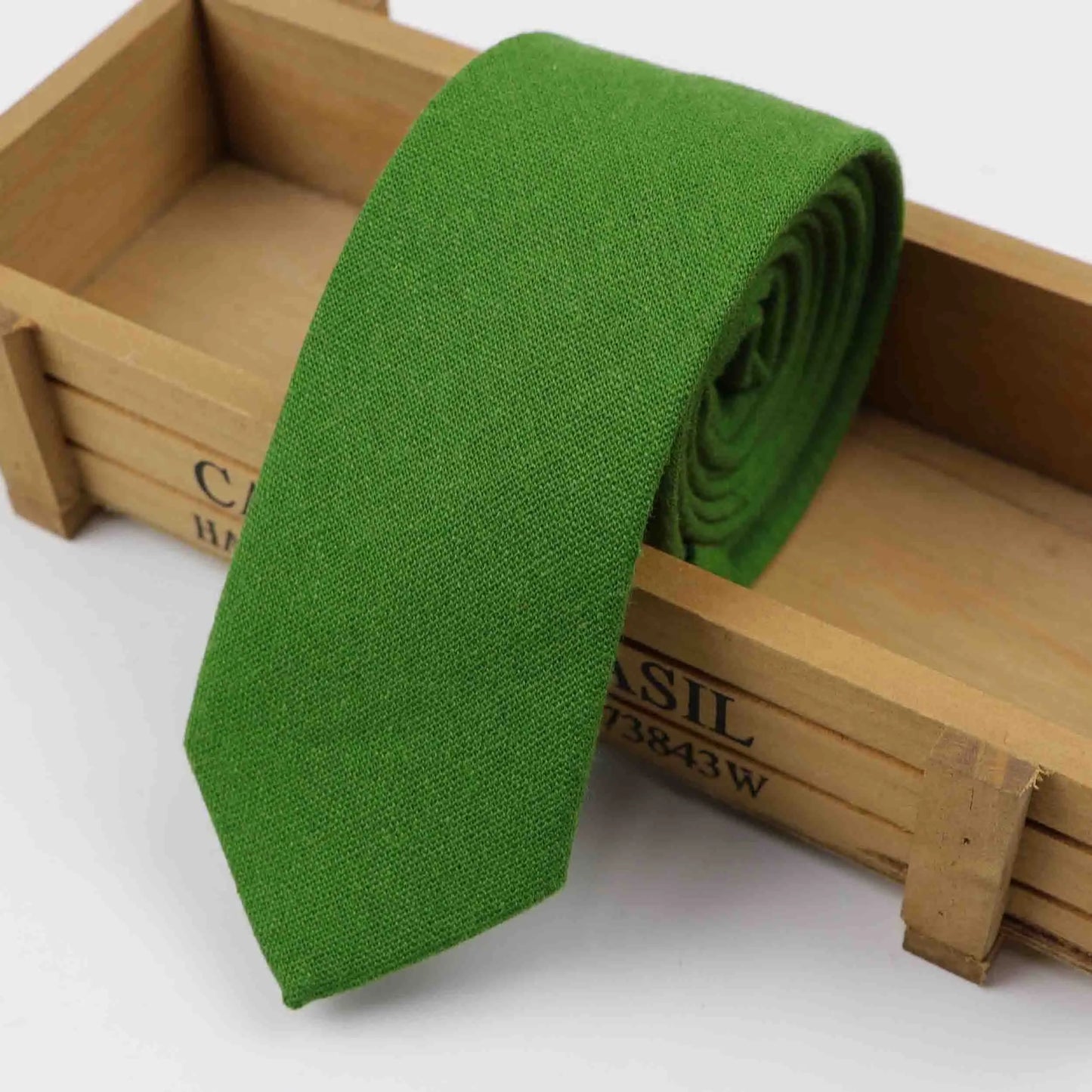 Cotton Ties Men's Solid Color Tie Narrow Necktie Slim Skinny Cravate Narrow Thick Neckties BAZAARHUBO