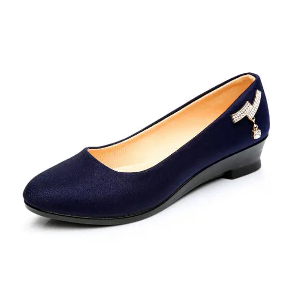 Women Ballet Wedges Shoes Female for Work Cloth Shoes Women Sweet Loafers Slip On Women's Wedges Shoes Oversize New Boat Shoes