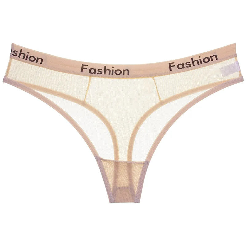 SP&CITY Sporty Style Sexy Transparent Underwear Women Crotch Cotton Briefs Soft Hollow Out Panties String Thong Sex Lingerie