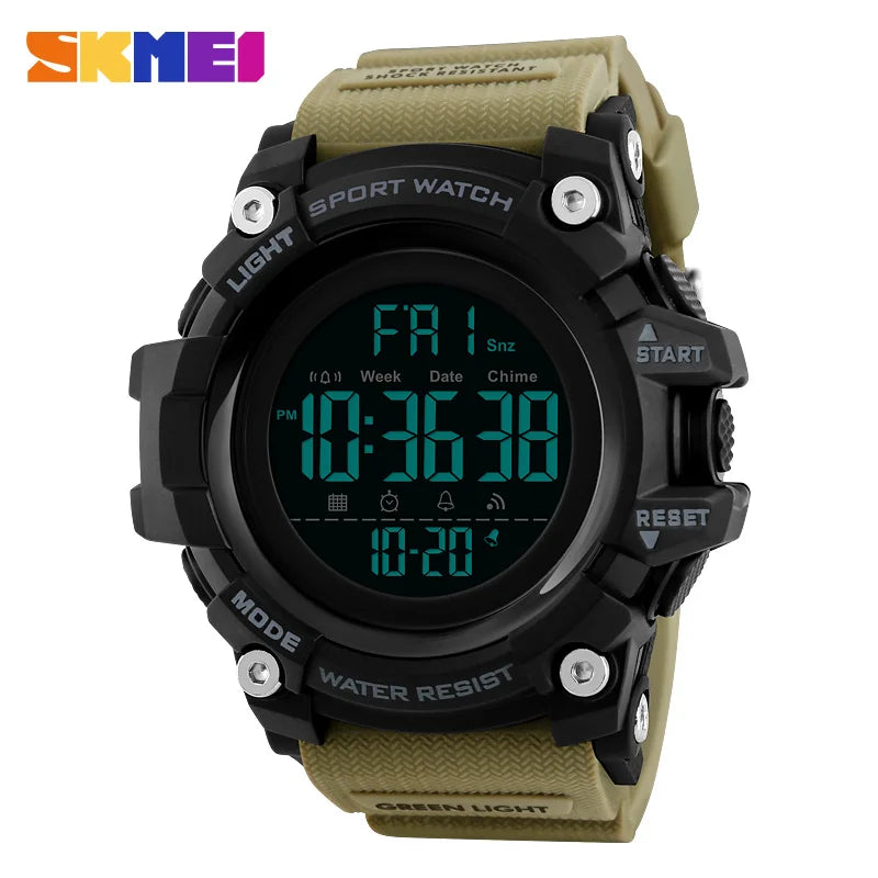 SKMEI Top Brand Outdoor Sport Smart Watch Men Multifunction Fitness Watches 5Bar Waterproof Digital Watch reloj hombre 1227/1384