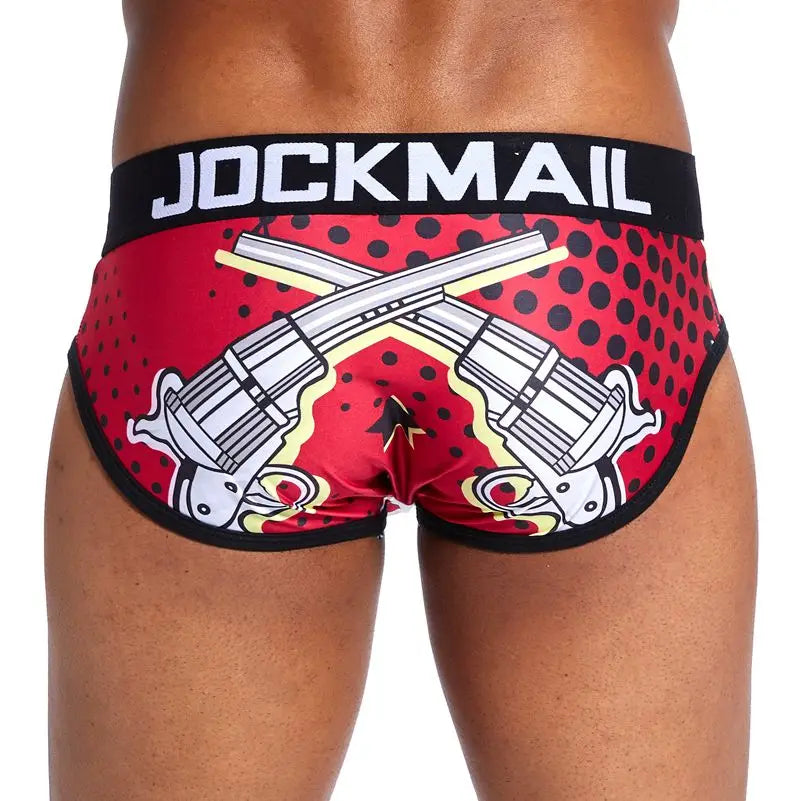 Animal Cartoon Print Men Underwear Nylon Ice Silk Sexy Men Briefs Breathable Slip Cueca Gay Male Panties Underpants Briefs