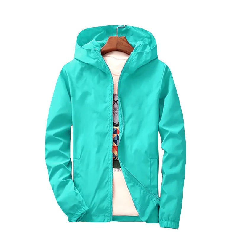 2026 New Women‘s Jacket Outerwear Spring Autumn Hooded Casual Windbreaker Coat Summer Sunscreen Clothing Family Size 7XL A8