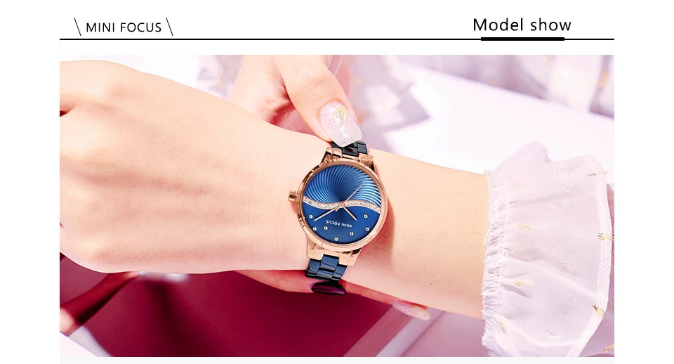 MINI FOCUS Womens Watches Top Brand Luxury Ladies Ultra Thin Watch Stainless Steel Waterproof Clock Quartz Wristwatch Woman 0263