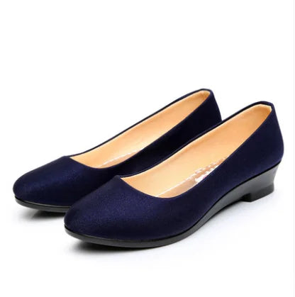 Women Ballet Wedges Shoes Female for Work Cloth Shoes Women Sweet Loafers Slip On Women's Wedges Shoes Oversize New Boat Shoes