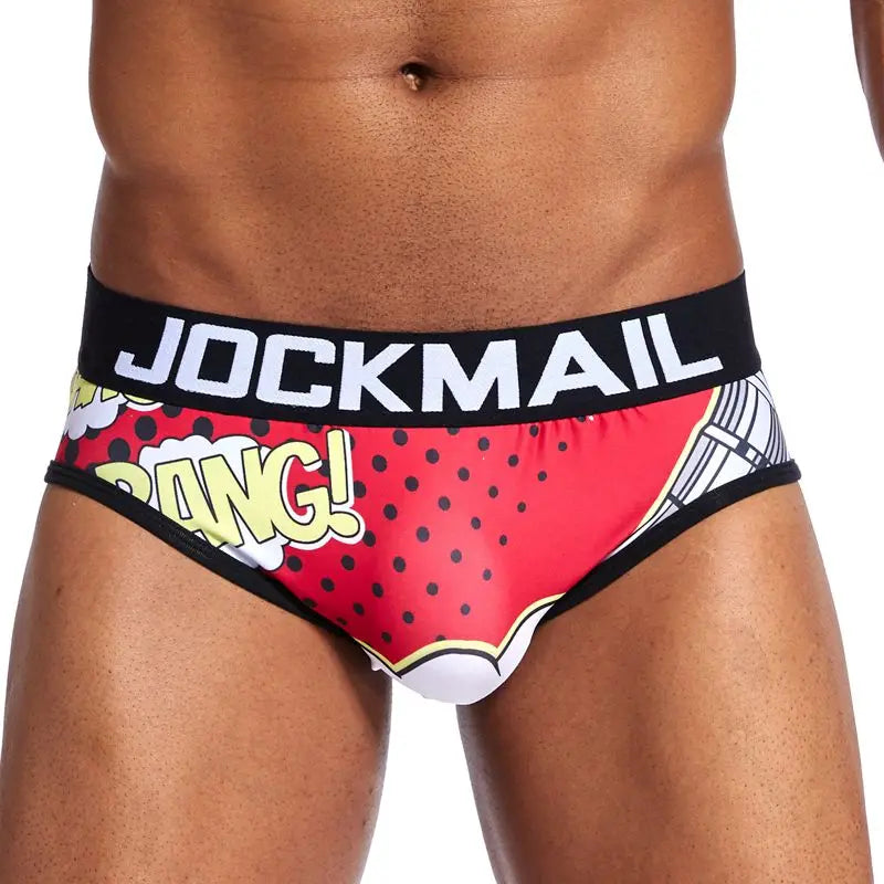 Animal Cartoon Print Men Underwear Nylon Ice Silk Sexy Men Briefs Breathable Slip Cueca Gay Male Panties Underpants Briefs