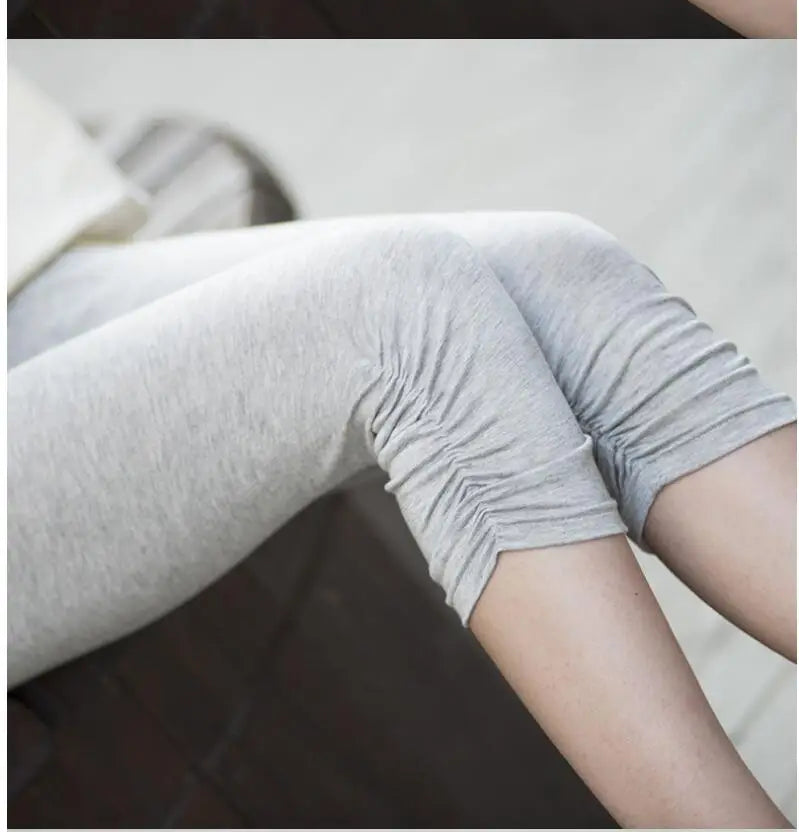 Leggings XS-7XL Summer Legings Women 3/4 Short Legging Pants Thin Women Large Size Stretch Grey Black White Pink 6XL 5XL 4XL 3XL