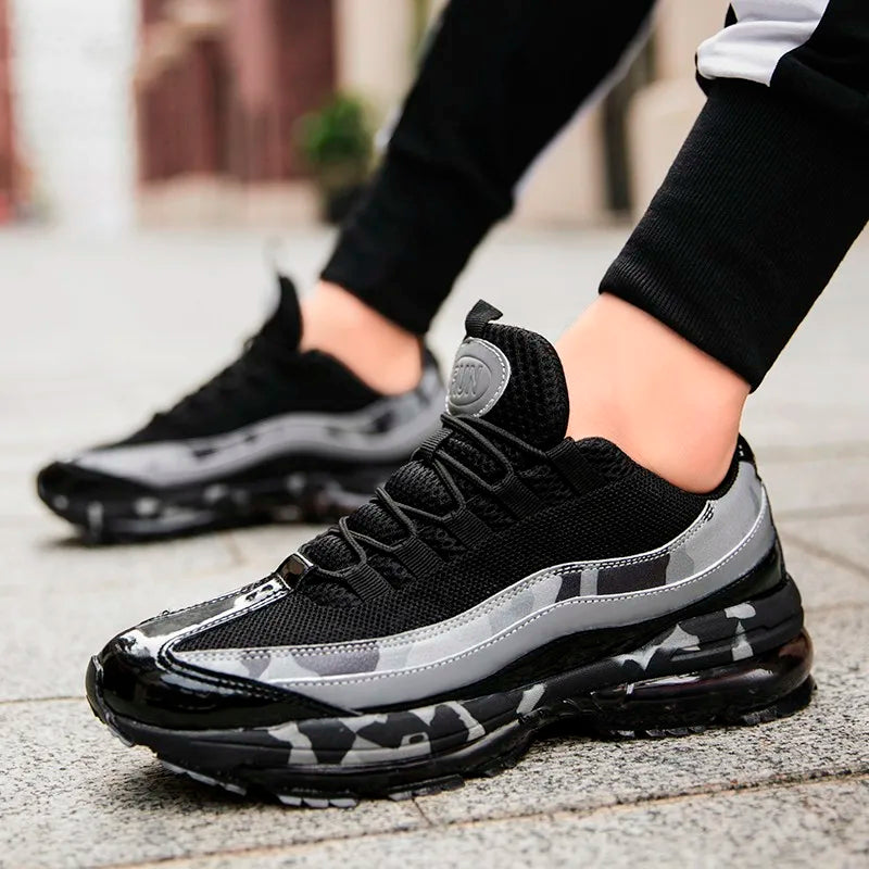 Fashion Men & Women Casual Platform White Breathable Mesh Anti-Slip Sneakers Running Shoes Autumn Winter Trend