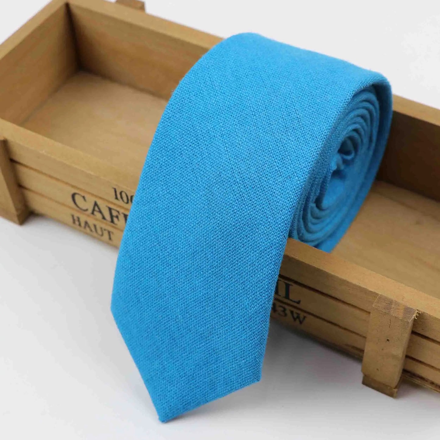 Cotton Ties Men's Solid Color Tie Narrow Necktie Slim Skinny Cravate Narrow Thick Neckties BAZAARHUBO