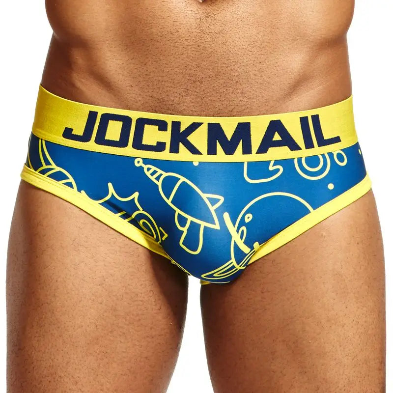 Animal Cartoon Print Men Underwear Nylon Ice Silk Sexy Men Briefs Breathable Slip Cueca Gay Male Panties Underpants Briefs