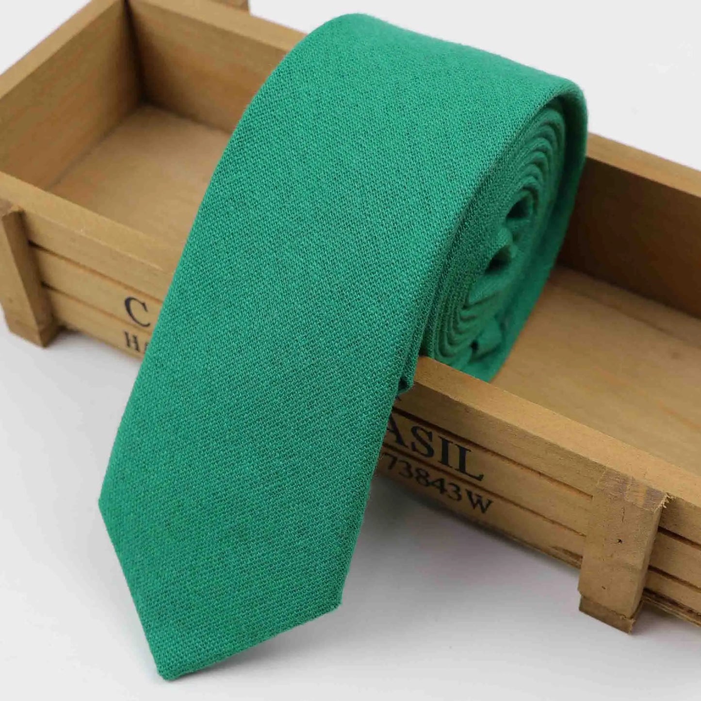 Cotton Ties Men's Solid Color Tie Narrow Necktie Slim Skinny Cravate Narrow Thick Neckties BAZAARHUBO