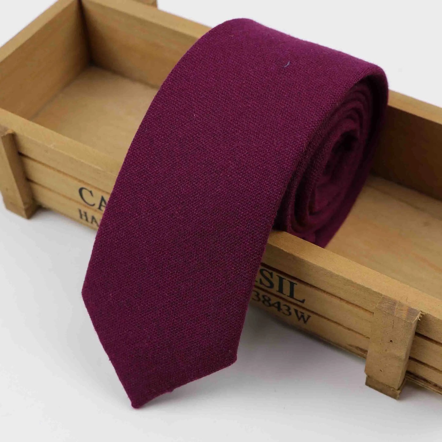 Cotton Ties Men's Solid Color Tie Narrow Necktie Slim Skinny Cravate Narrow Thick Neckties BAZAARHUBO