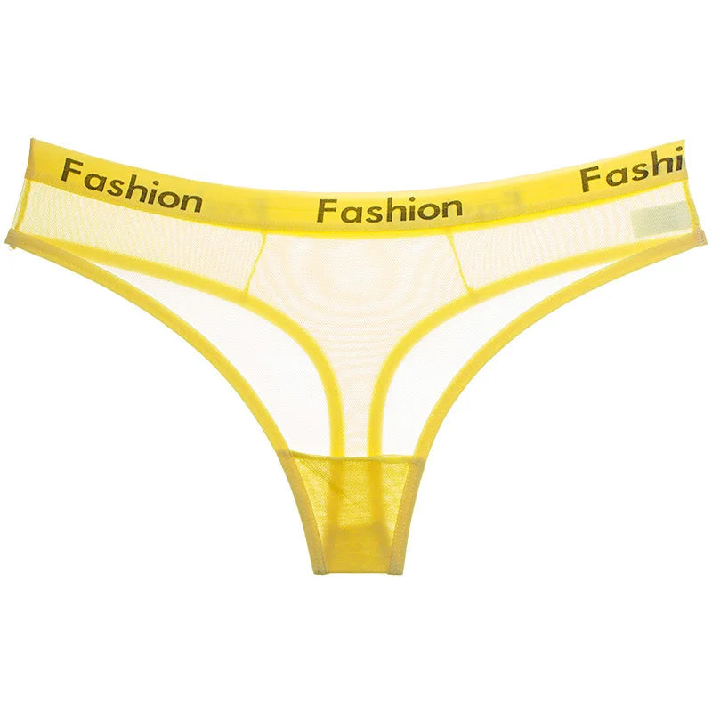 SP&CITY Sporty Style Sexy Transparent Underwear Women Crotch Cotton Briefs Soft Hollow Out Panties String Thong Sex Lingerie