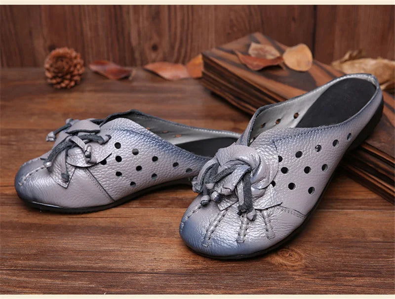 CEYANEAONew national wind fashion women's sandals summer retro skeleton hollow leather shoes selling handmade flowerscasualshoes